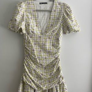 ZARA lilac and light green mini dress